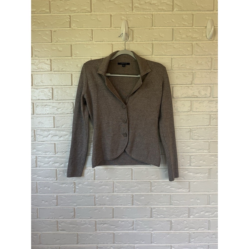 Cyrus Women's Cardigan Blazer Style In‎ Roasted Cocoa Sz S Collar